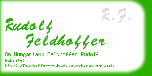 rudolf feldhoffer business card